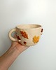 kubki Ceramiczny jesienny kubek w liście i grzyby 3