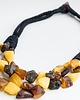 korale Naszyjnik bursztynowy sznurek makrama 1