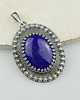 wisiory Lapis lazuli w koronkach - wisior 2