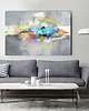 obrazy OBRAZ NA PŁÓTNIE - 120x80cm - ABSTRAKCJA HORYZONT 1