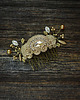 Ślubne ozdoby do włosów Złoty  grzebyk do włosów soutache 4