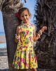 sukienki dla dziewczynki Sukienka na ramiączka Żółta Papuga 2