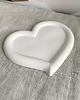 świeczniki i świece Podstawka/ taca do świec dekoracyjna z gipsu w kształcie serca 200x150mm 1