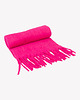 szale damskie Ciepły Szalik różowy z frędzlami 40x190 cm 3