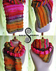 szale damskie UNIKAT szal-kameleon "Purple & Rainbow" 7