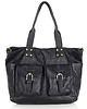 torby na ramię Torba skórzana shopper XL na ramię z dwoma kieszeniami MARCO MAZZINI czarna 1