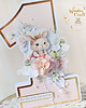 kartki, zaproszenia na chrzest Urodzinowa kartka cyferka, prezent na roczek "Bunny Love 1" GOTOWA 1