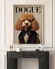 grafiki i ilustracje PLAKAT DOGUE pudel,  portret psa, okładka magazynu modowego 2