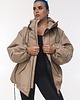 kurtki damskie Kurtka bomber hoodie oversize mocca 2