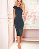 sukienki midi damskie 301-3 TAMARA Elegancka sukienka midi z paskiem 2
