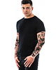 t-shirty męskie Czarny t-shirt męski z tatuażami Smoke & Hazard 4