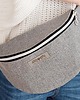 saszetka nerka Szara nerka pleciony materiał boho na ramię 1