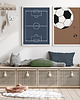 obrazy i plakaty do pokoju dziecięcego Plakat dla dzieci Navy Blue Soccer Field 1