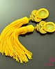 kolczyki soutache Żółte kolczyki sutasz Yellow Tassels 4