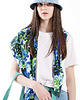 szale damskie SILK SCARF /  blue & green 90x90 3
