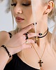 bransoletki ze szkła Bransoletka z pierścionkiem potrójna Black Gold 1