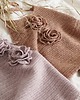 topy damskie Szydełkowy top z kwiatami w pastelowym lila 5
