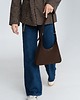 torby na ramię Torebka skórzana KATE - BROWN SUEDE 3