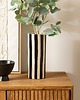 wazony Wazon ceramiczny w pasy biało - czarne 30 cm 1