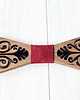 muszki i krawaty Zestaw z drewnianą muszką FOLK czerwony 3