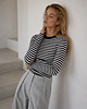 bluzki z długim rękawem damskie Longsleeve Stockholm stripes black white 2