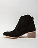 botki damskie BOTKI KWOBOJKI NA 5 CM KLOCKU - SKÓRA NATURALNA - MODEL 483 - K. CZARNY WELUR 3
