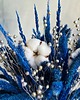 dekoracje świąteczne Zimowy bukiet z kwiatami bawełny - dekoracja do wazonu i na prezent 1