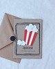 kartki scrapbooking Popcorn. Zaproszenia urodzinowe w hollywoodzkim stylu 4