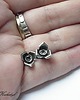 kolczyki wire wrapping Różyczki - sztyfy 5