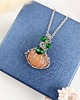 wisiory Naszyjnik Dynia Jadeit stal chirurgiczna wisiorek handmade wirewrapping 1