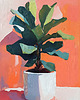 obrazy Ficus lyrata - Obraz na płótnie 2