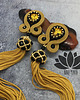 kolczyki soutache meduzy złote  - kolczyki sutasz 1