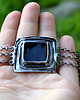 bransoletki wire wrapping bransoletka czarny kwadrat 3