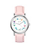 zegarki damskie Zegarek  mały - Kolorowy wianek - skórzany, pudrowy róż 1