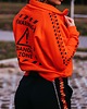 bluza bez kaptura damska Pomarańczowa bluza Danger 1