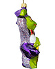 bombki Ręcznie malowana bombka szklana tańcząca żaba w fioletowym ubraniu 3