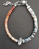 bransoletki z kamieni naturalnych Bransoletka RAW opal dendrytowy, opal ognisty, kryształ herkimer 1