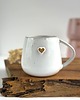 kubki Kubek Beczułka ręcznie robiony z sercem 320 ml - Biały 4