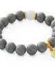 bransoletki z kamieni naturalnych Moon & gray jade with pendants. 2