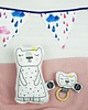 misie i maskotki Miś przytulanka handmade biały miś, różowy. 5
