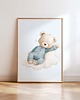 obrazy i plakaty do pokoju dziecięcego Plakat Na Ścianę Dla chłopca Niebieskie misie nr. 13 1