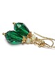 kolczyki pozłacane Kolczyki pozłacane Emerald krople Swarovki  1