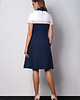 sukienki midi damskie Granatowa sukienka z kołnierzykiem POLO II 2