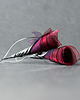 kolczyki wire wrapping Srebrne kolczyki dzwonki burgund 1