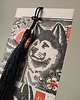 zakładki do książek Zakładka pies Akita letterpress tłoczenie z chwostem 1