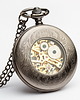 zegarki na łańcuszku Ażur II (SILVER) Whote hand - Drobiny Czasu - zegarek mechaniczny 2
