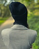 czapki damskie Bawełniana czapka jesienna logo ekoskórka "Czarny" 4