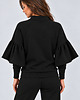 bluza bez kaptura damska Bluza OTULONA czarny 1