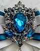 broszki Brosza z Ogromnym lazurowym kryształem NEW 3