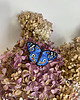 broszki Broszka UNIKAT - ręcznie haftowany, niebieski motyl 3